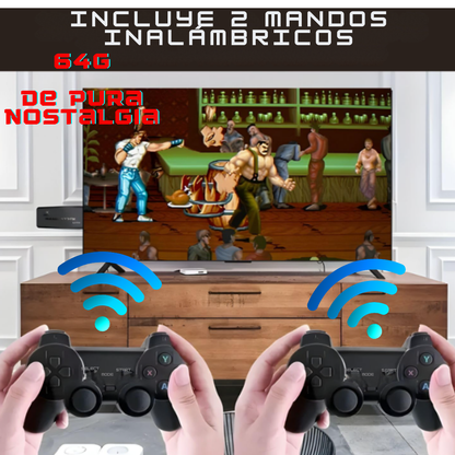 VideoConsola INALÁMBRICA Retro + 2 mandos GRATIS + 10.000 juegos