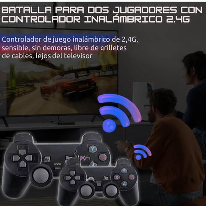 VideoConsola INALÁMBRICA Retro + 2 mandos GRATIS + 10.000 juegos